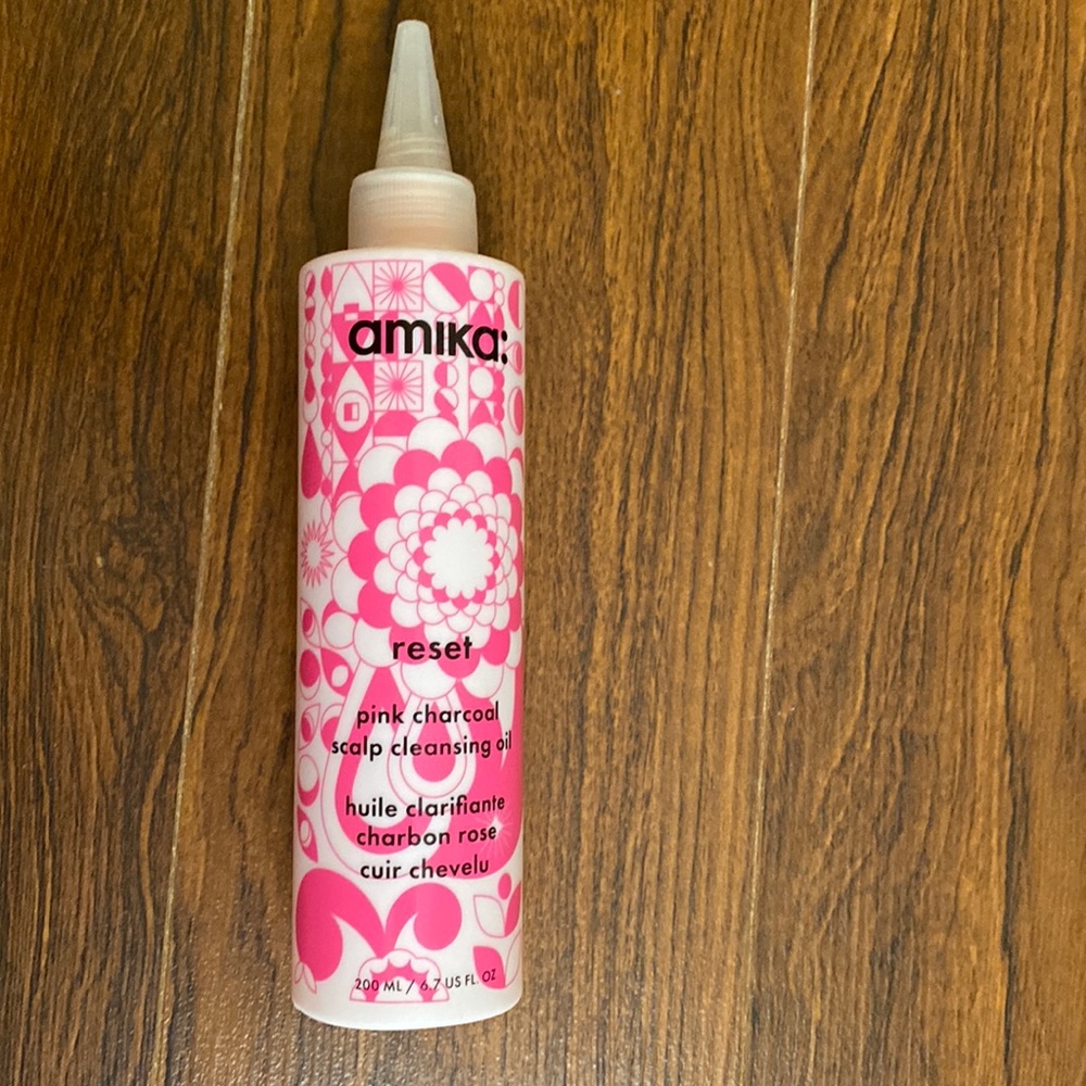 Amika Pink Charcoal Scalp Cleansing Oil 6.7 FL. OZ